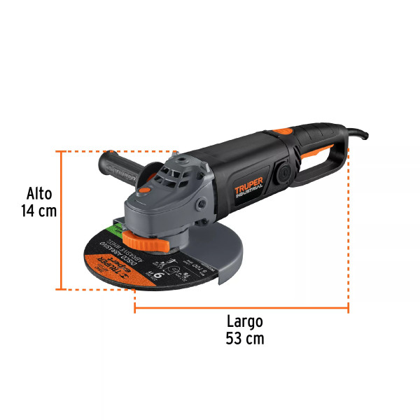Pulidora Esmeriladora Angular 9' 2100 W, Industrial | Pulidoras / Esmeriles