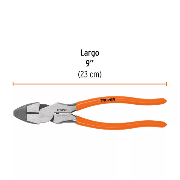 Pinza Para Electricista 9' Alta Palanca Mango Pvc, Truper | Alicates, Tenazas y Similares