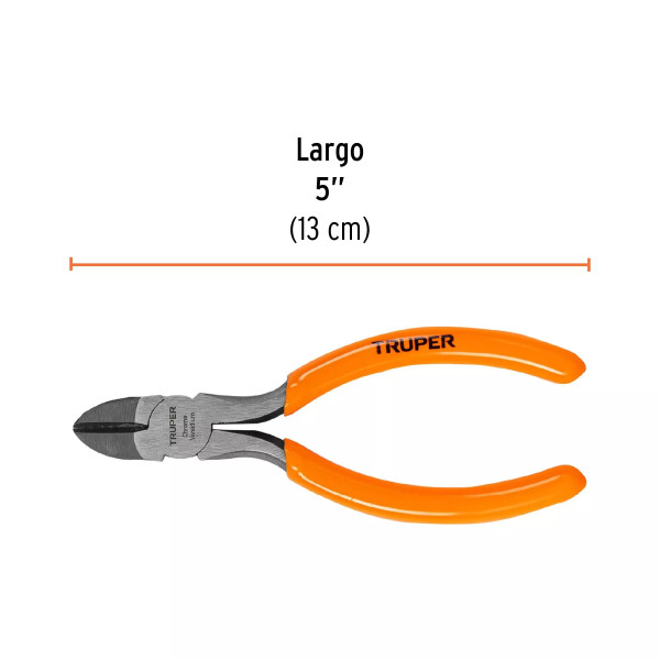 Pinza De Corte Diagonal 5' Mango De Pvc, Truper | Alicates, Tenazas y Similares
