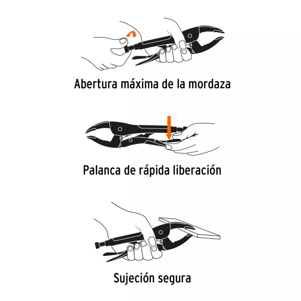 Pinza De Presión 10' Apertura Amplia, Truper | Alicates, Tenazas y Similares