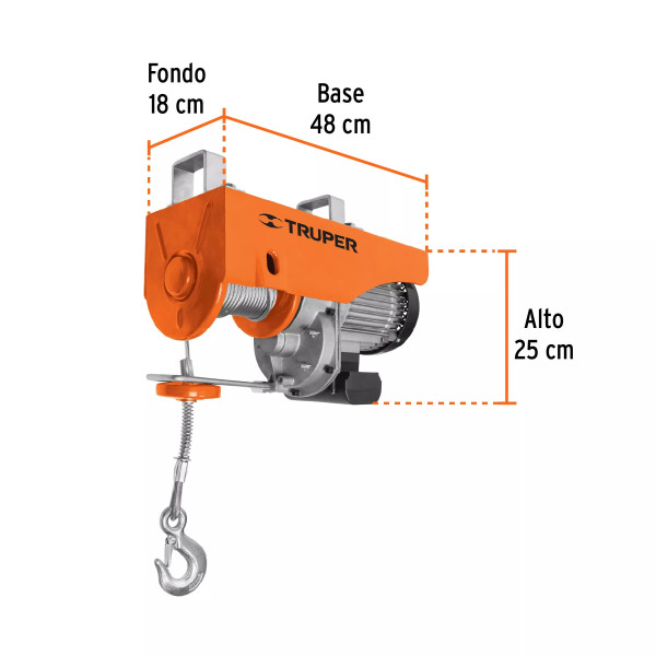 Polipasto Eléctrico De 1000 Kg, Truper