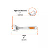 Llave Ajustable (Perico) 8' Cromada Mango De Pvc, Truper