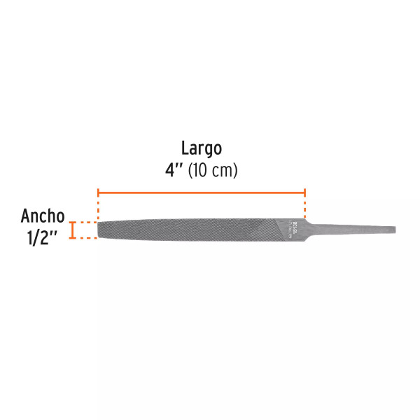 Lima plana bastarda 4", Truper