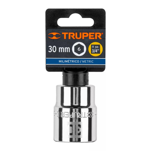 Dado de 30 Mm, 6 Puntas, Cuadro 3/4', Truper