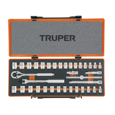 Juego De 36 Herramientas Cuadro 3/8' Std Y Mm Para Mecánico | Llaves de precisión