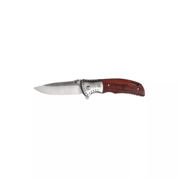 Navaja Abatible 4-3/4' Mango De Madera, Truper