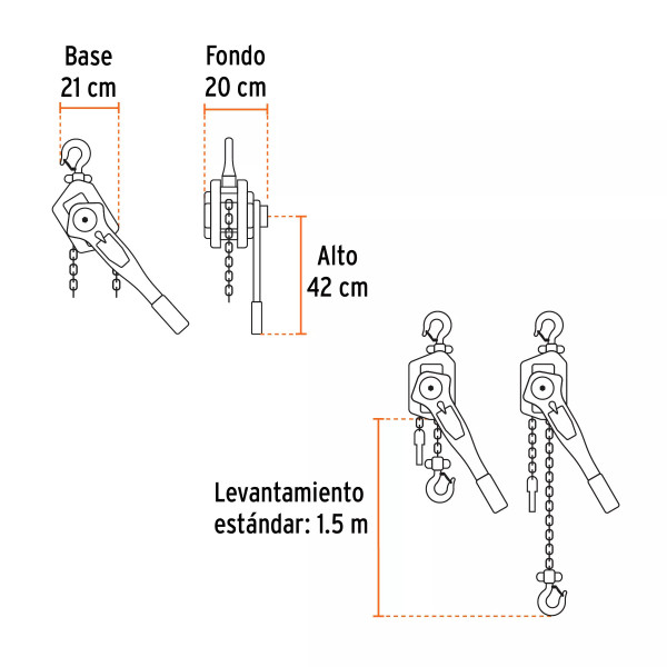 Polipasto De Palanca De 3 Ton De Truper