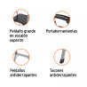Escalera Tubular Plegable, 4 Peldaños, Aluminio, Truper