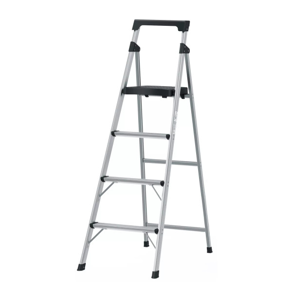Escalera Tubular Plegable, 4 Peldaños, Aluminio, Truper