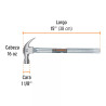 Martillo Tubular Pulido 16 Oz Uña Curva, Truper | Martillos y Mazos Ferreterias Ferretodo
