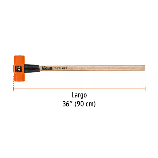 Marro Octagonal 14 Lb, Mango De Madera 36', Truper