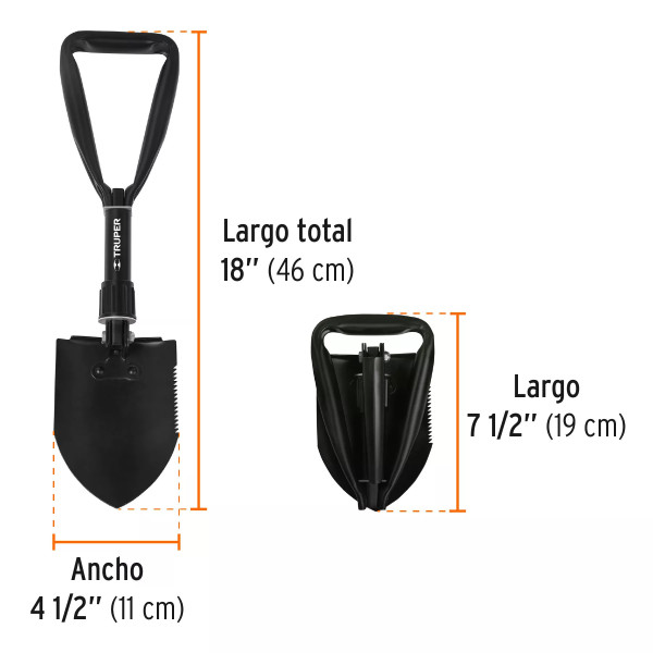 Pala Plegable De 18', Truper