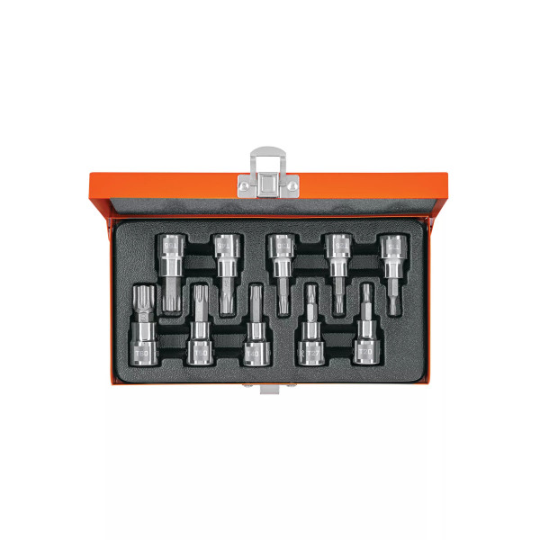 Juego De 10 Dados Cuadro 3/8' Punta Torx, Estuche Metálico | Copas y Dados