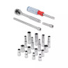 Juego De 20 Herramientas Cuadro 1/4' Mm Para Mecánico | Llaves de precisión