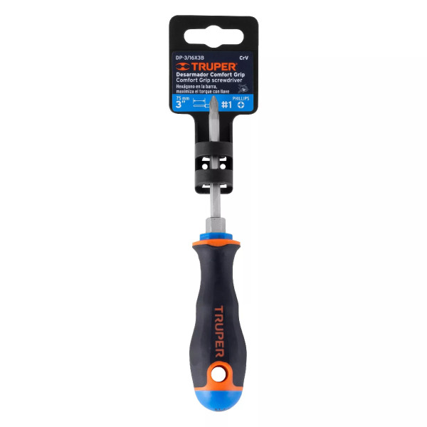 Desarmador De Cruz 3/16' X 3' Mango Comfort Grip, Truper | Ferreterias Ferretodo Guatemala