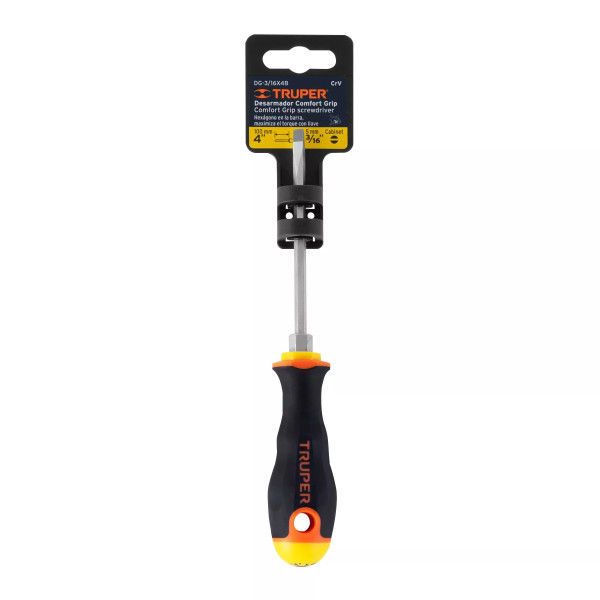 Desarmador Cabinet 3/16' X 4' Mango Comfort Grip, Truper | Ferreterias Ferretodo Guatemala