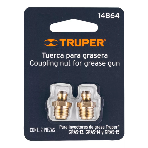 Tuercas para Inyectores de Grasa, 2 Piezas, Truper | Ferreterias Ferretodo Guatemala
