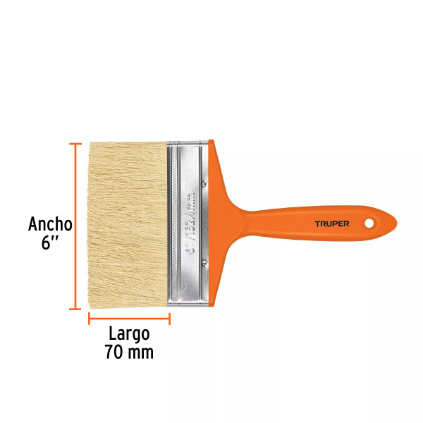 Brocha para encalar E Impermeabilizar de 6", Mango Plástico | Ferreterias Ferretodo Guatemala