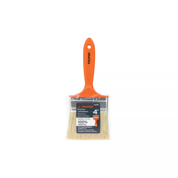 Brocha para encalar E Impermeabilizar de 4", Mango Plástico | Ferreterias Ferretodo Guatemala