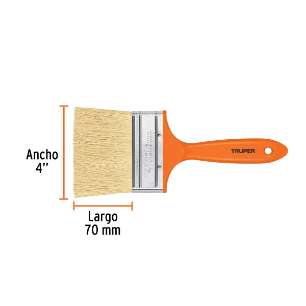 Brocha para encalar E Impermeabilizar de 4", Mango Plástico | Ferreterias Ferretodo Guatemala