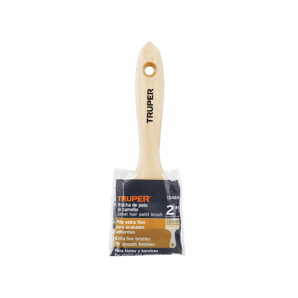 Brocha Pelo de Camello de 2" con Mango de Madera | Ferreterias Ferretodo Guatemala