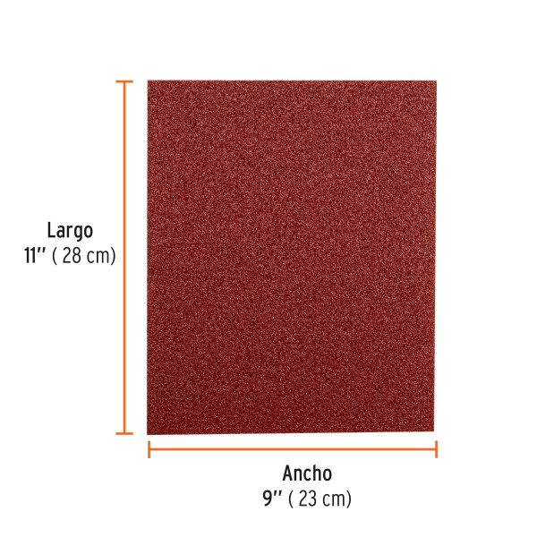 Lija de Esméril Roja Grano 40 de Óxido de Aluminio | Lijas de Esmeril Ferreterias Ferretodo