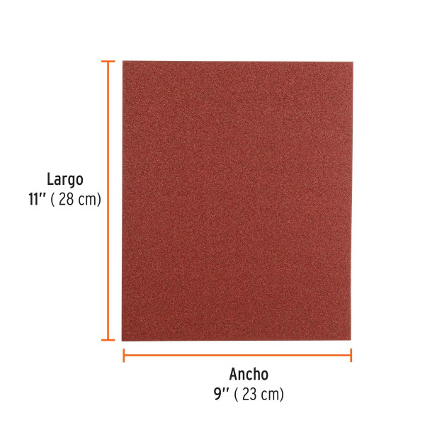Lija de Esméril Roja Grano 80 de Óxido de Aluminio | Lijas de Esmeril Ferreterias Ferretodo