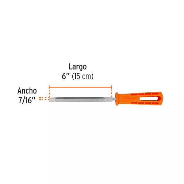 Lima Triángulo Pesado 6", 32 Dpp con Mango | Ferreterias Ferretodo Guatemala