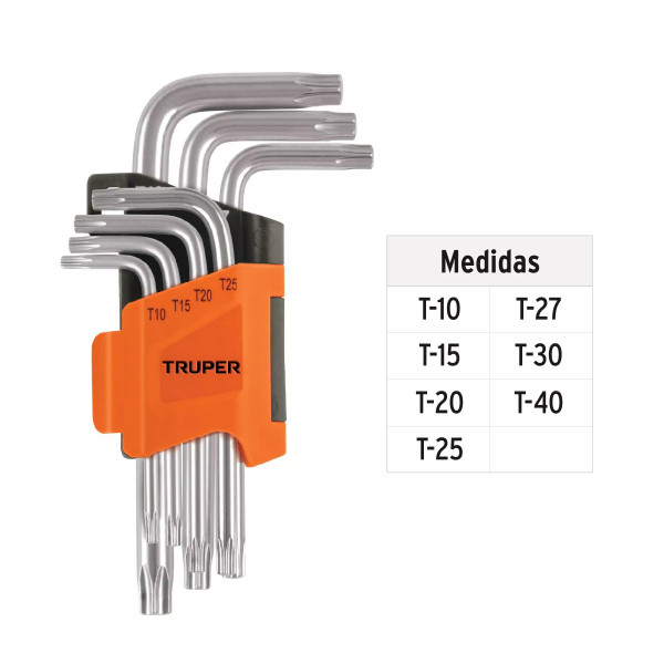 Juego De 7 Llaves Torx Con Organizador, Truper | Ferreterias Ferretodo Guatemala