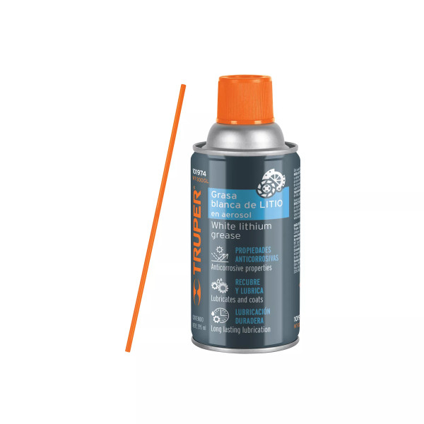Grasa Blanca de Litio En Aerosol 295 Ml, Truper | Ferreterias Ferretodo Guatemala