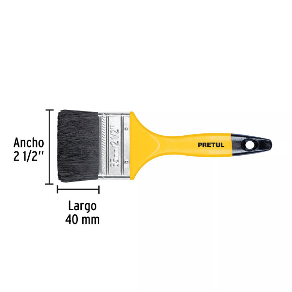 Brocha Uso General de 2-1/2" con Mango de Plástico | Ferreterias Ferretodo Guatemala
