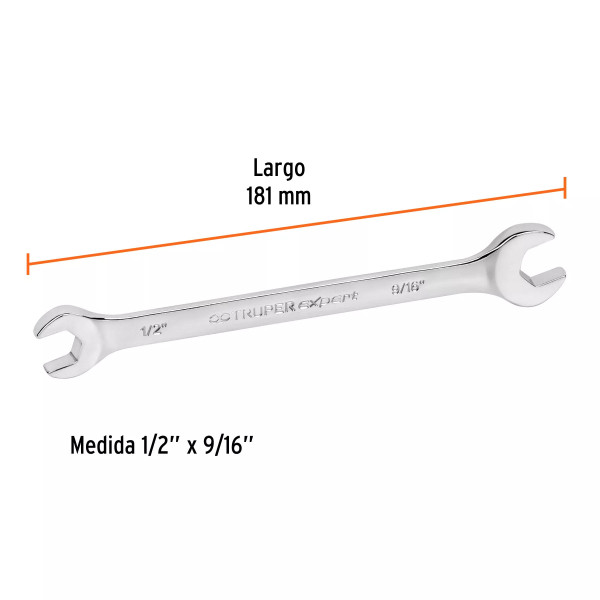 Llave Española 1/2 X 9/16" X 181 Mm de Largo | Ferreterias Ferretodo Guatemala