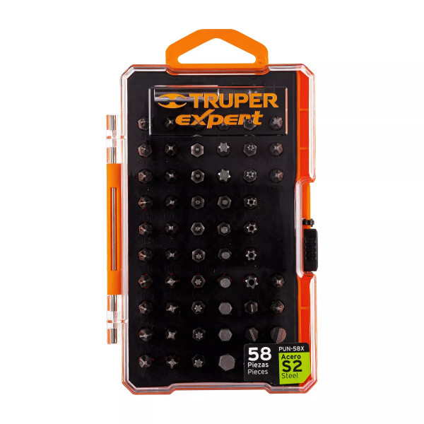 Juego de 58 puntas mixtas largo 1" estuche plástico, Expert | Brocas, puntas y similares Ferreterias Ferretodo
