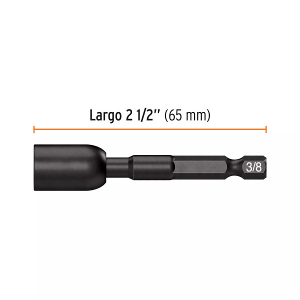 Estuche con 4 dados magnéticos de impacto 3/8" largo 2-1/2 | Ferreterias Ferretodo Guatemala