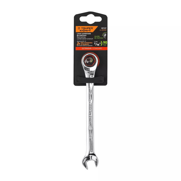 Llave Combinada con Matraca 7/16" X 160 Mm Largo | Ferreterias Ferretodo Guatemala