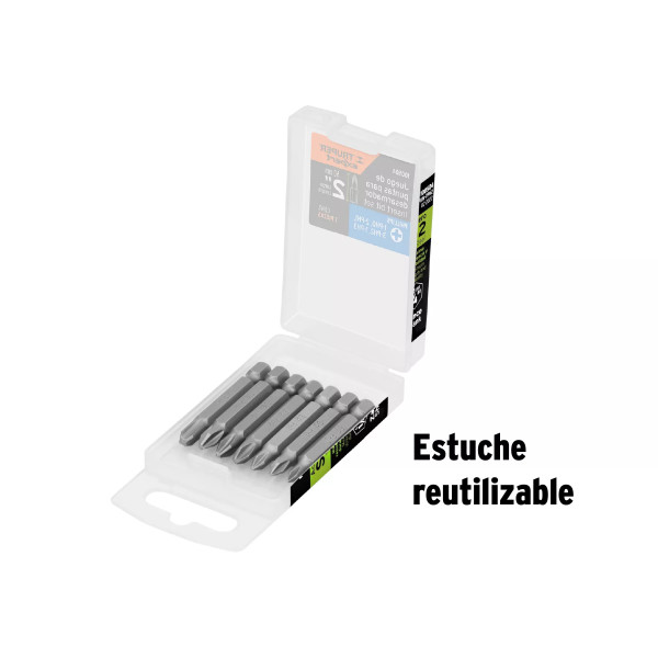 Estuche con 7 puntas de cruz combinadas largo 2-1/2, Expert | Brocas, puntas y similares Ferreterias Ferretodo