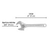Llave Ajustable (Perico) 6" Cromada | Ferreterias Ferretodo Guatemala