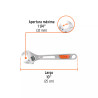 Llave Ajustable (Perico) 10" Cromada Mango de Pvc | Ferreterias Ferretodo Guatemala