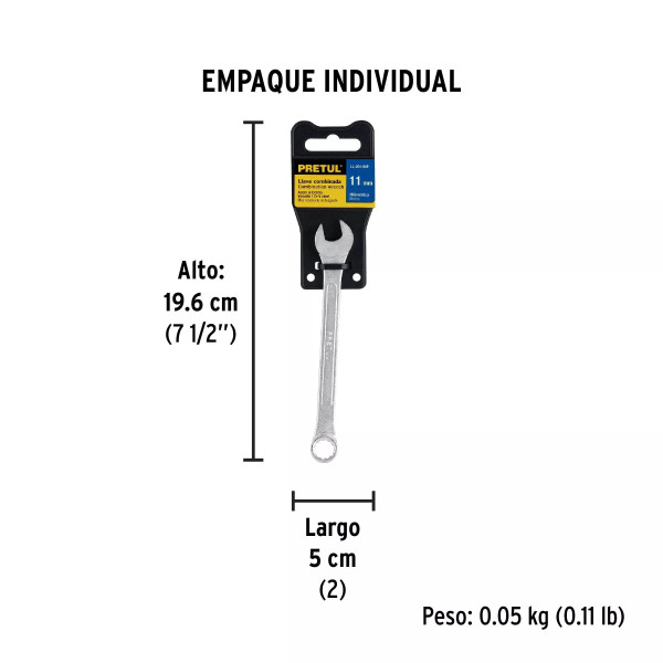 Llave Combinada 11 Mm X 150 Mm de Largo | Ferreterias Ferretodo Guatemala