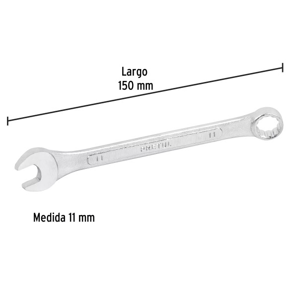 Llave Combinada 11 Mm X 150 Mm de Largo | Ferreterias Ferretodo Guatemala