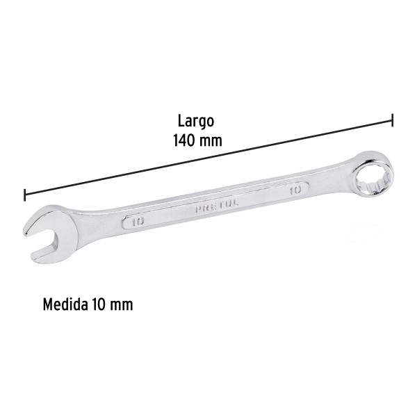 Llave Combinada 10 Mm X 140 Mm de Largo | Ferreterias Ferretodo Guatemala
