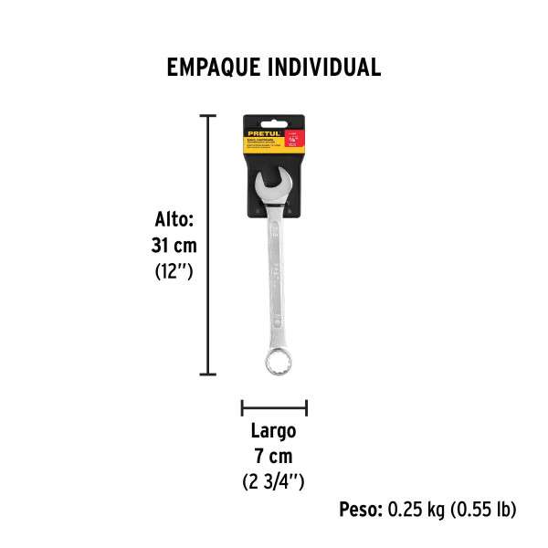 Llave Combinada 7/8" X 260 Mm de Largo | Ferreterias Ferretodo Guatemala