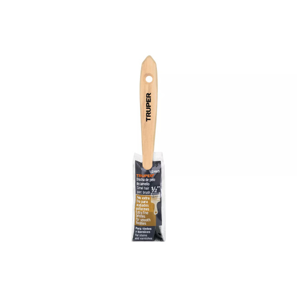 Brocha Pelo de Camello de 1/2" con Mango de Madera | Ferreterias Ferretodo Guatemala