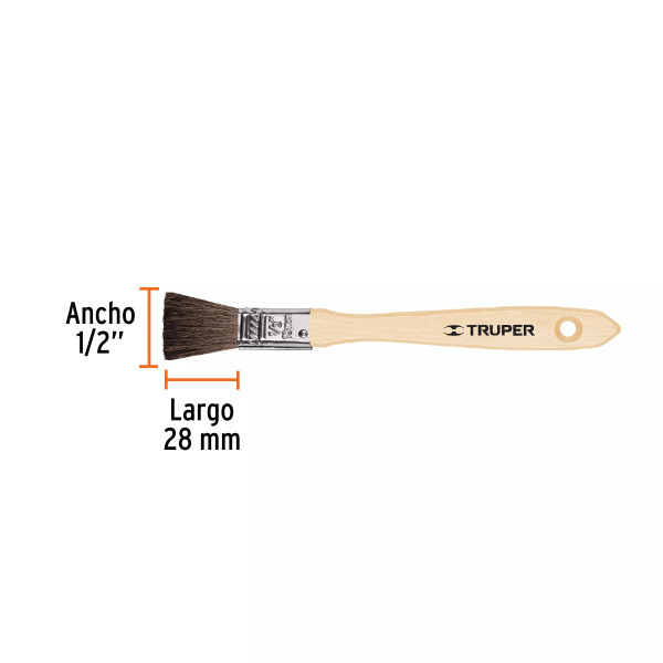 Brocha Pelo de Camello de 1/2" con Mango de Madera | Ferreterias Ferretodo Guatemala