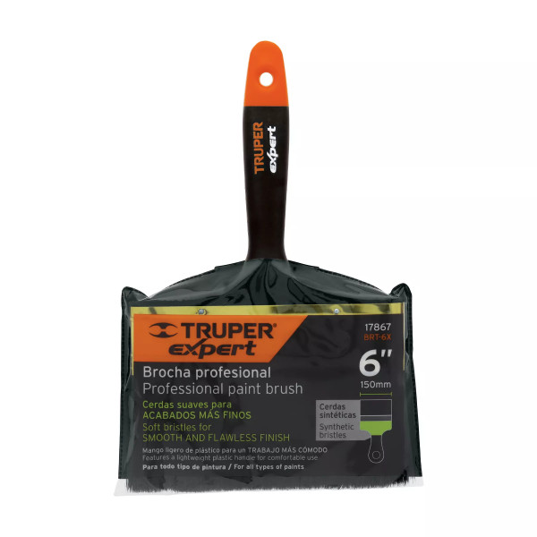 Brocha Profesional de 6" Mango de Plástico, Truper Expert | Ferreterias Ferretodo Guatemala
