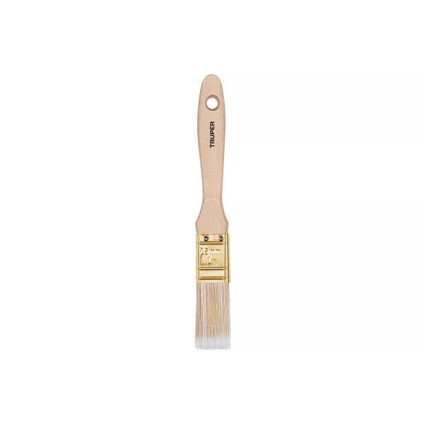 Brocha Cerdas Sintéticas 1" Corte Recto, Mango de Madera | Ferreterias Ferretodo Guatemala