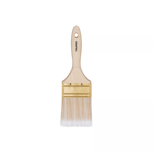 Brocha Cerdas Sintéticas 3" Corte Recto, Mango de Madera | Ferreterias Ferretodo Guatemala
