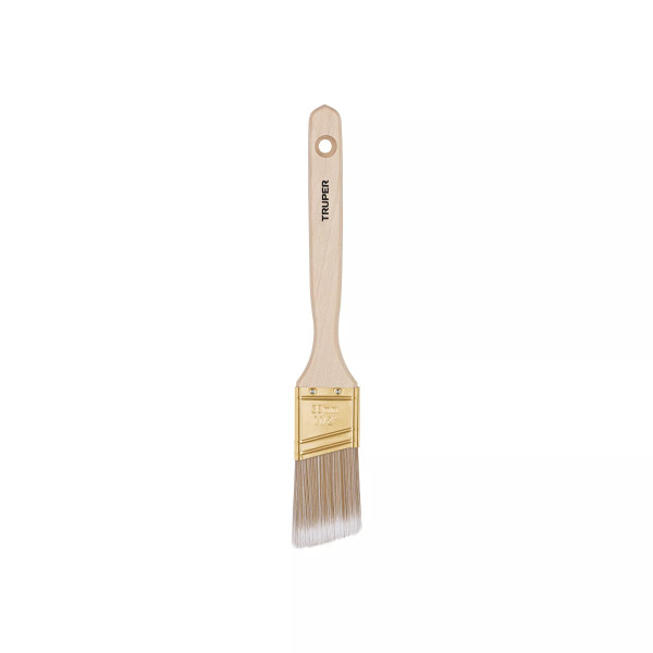 Brocha Cerdas Sintéticas 1-1/2" Corte Angular, Mango Madera | Ferreterias Ferretodo Guatemala