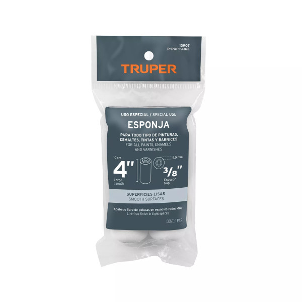 Felpa para mini rodillo esponja 4" x 3/8", truper | Ferreterias Ferretodo Guatemala