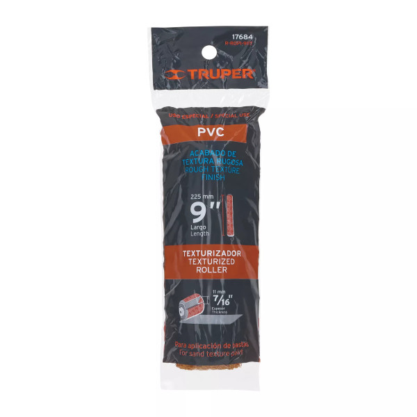 Felpa para rodillo pvc 9" x 7/16" texturizados, truper | Ferreterias Ferretodo Guatemala